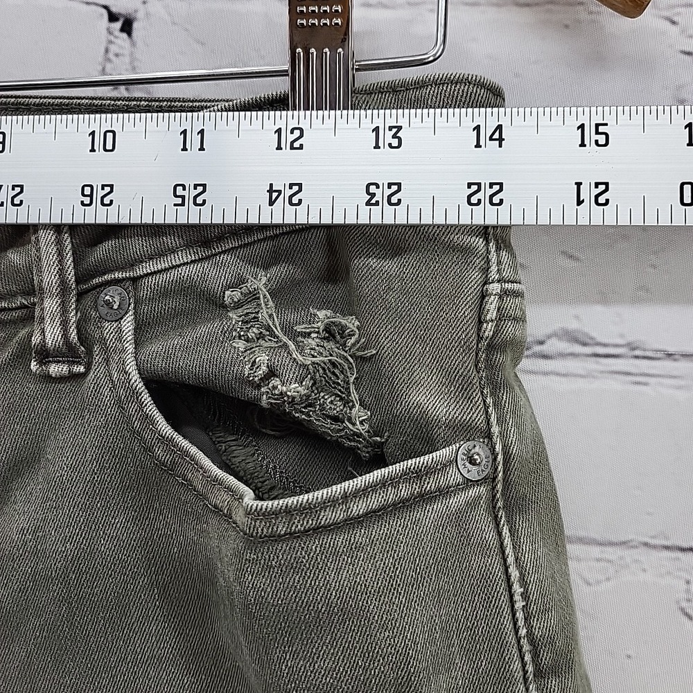 American Eagle Jeans Mens Sz 28X32 Gray Skinny Distressed Destroyed - Picture 7 of 14